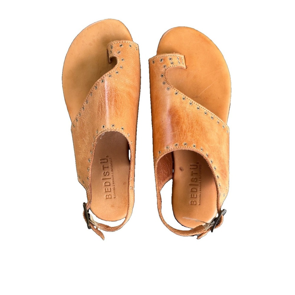 Bed Stu Misha Leather Sandals Rustic Tan Women's Size 6 Handmade Boho - Picture 2 of 8